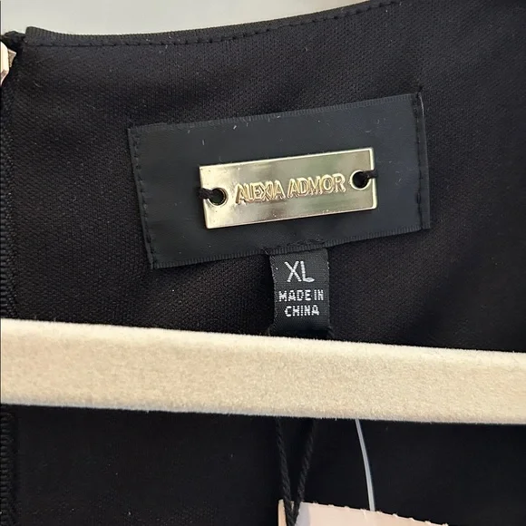 NWT Alexia Admor Black Cocktail Dress XL - Picture 4 of 12